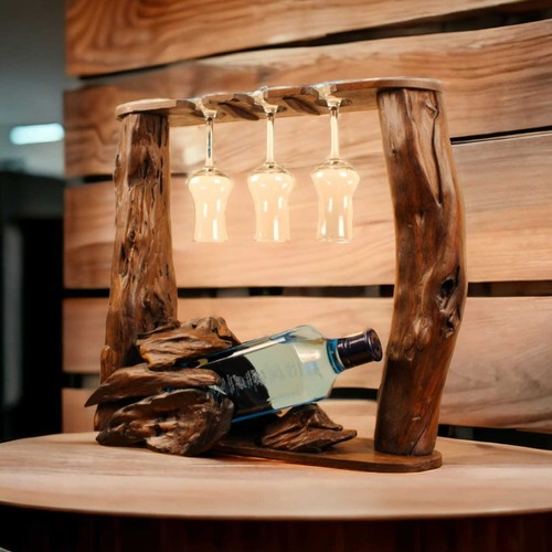 Weinregal holz teak - holz,
