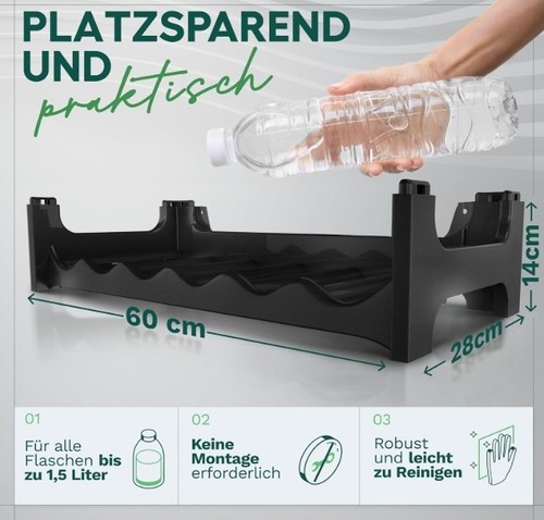 Flaschenregal schwarz für - schwarz, 24