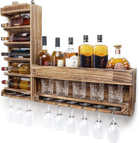 Weinregal holz wand montiert - weinregal,
